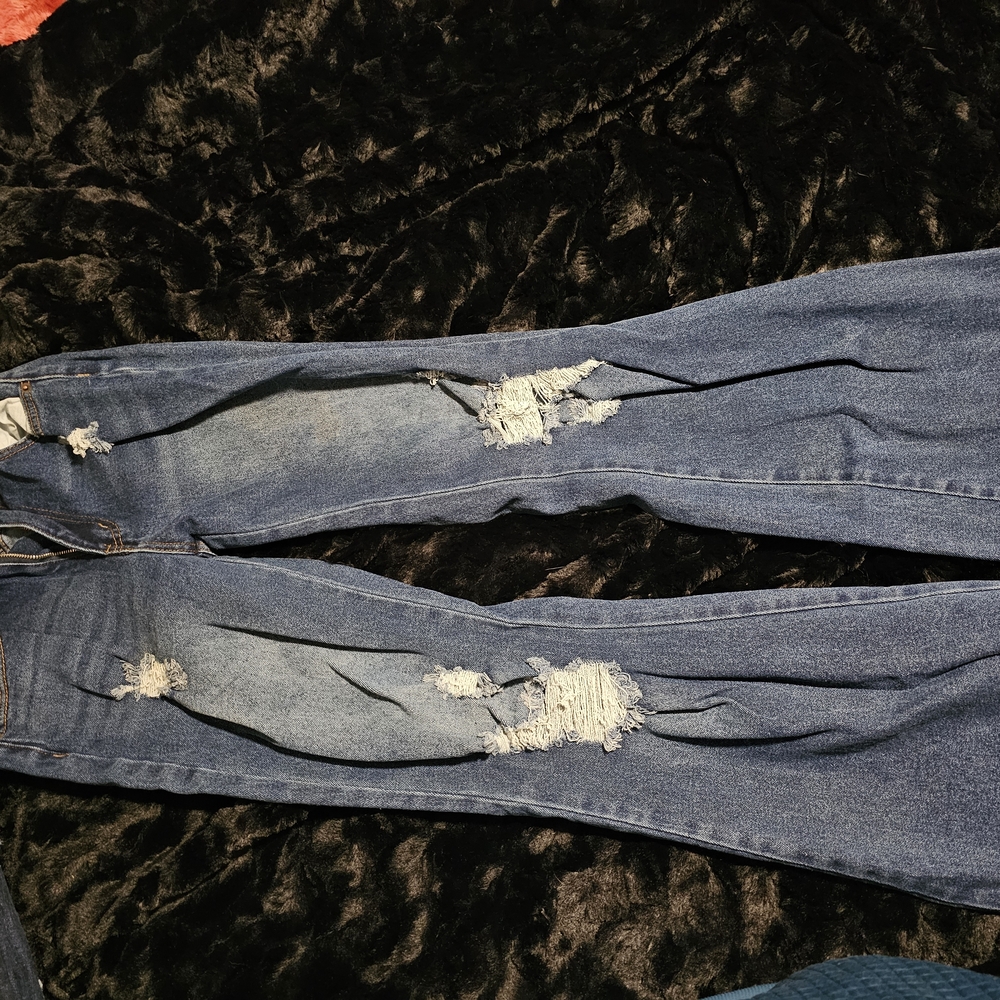 Distressed Blue Women's Jeans